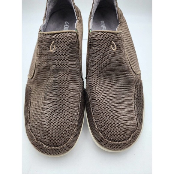 OluKai Nohea Mesh Loafers Men's Slip On Casual Shoes Brown/Green Size 11.5 - Picture 7 of 9